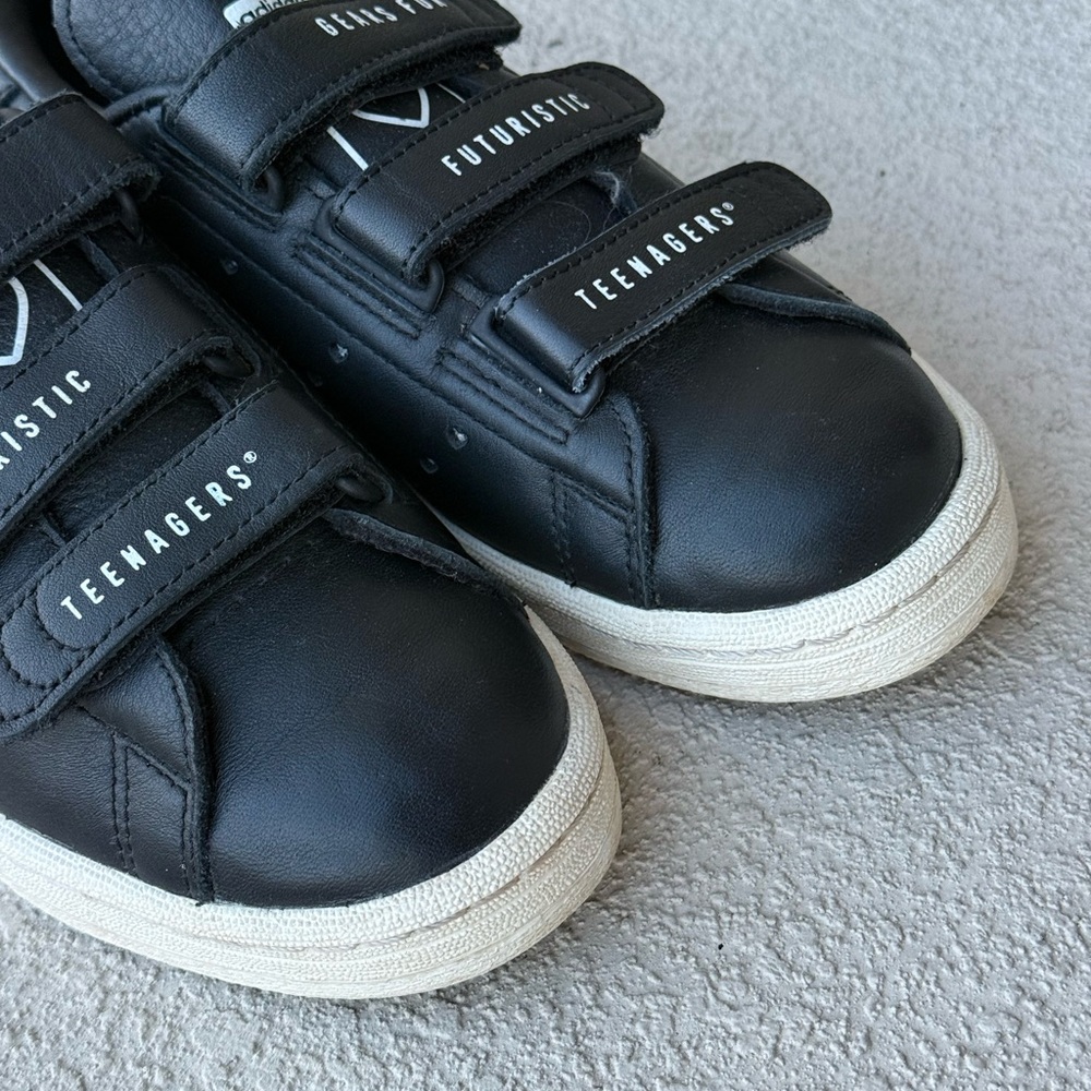 Human Made x Adidas UNOFCL Consortium Leather sneakers 'Core Black' FZ1712 M4/W6 - Picture 7 of 11